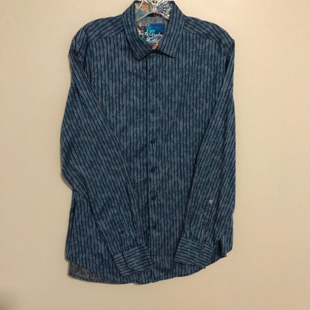 ROBERT GRAHAM Men's Long Sleeve Button Down Shirt - Size L